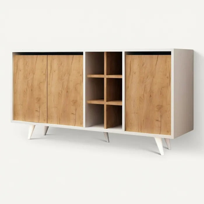 **Technische titel in het Nederlands: Modulaire Kast met Houten Deuren en Eloquent Design**