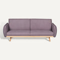 **Moderne lila bank met houten poten**