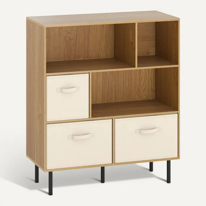 **Technische Titel in het Nederlands:**  
**Moderne boekenkast met lades en open vakken**